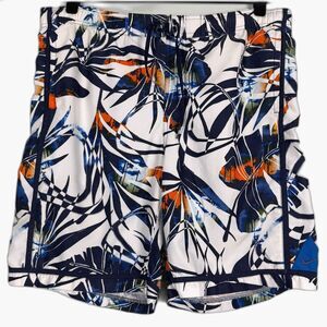 Nike Swim Trunks Mens Large Tropical Print Board Shorts Lined Beach 10”